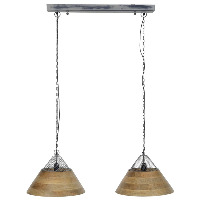 famlights famlights | Pendelleuchte Claas aus Mangoholz 2xE27