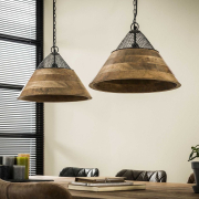 famlights | Pendelleuchte Claas aus Mangoholz 2xE27