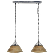 famlights | Pendelleuchte Claas aus Mangoholz 2xE27