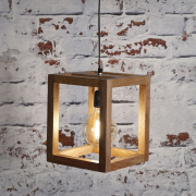 famlights | Pendelleuchte Egon aus Mangoholz E27 1-flammig