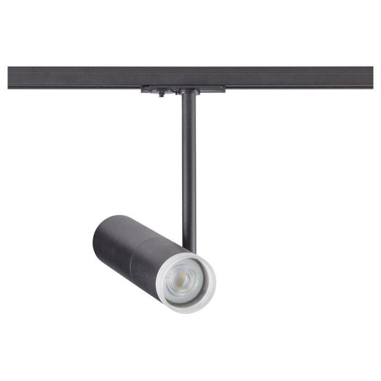 famlights famlights | 1-Phasen Schienenspot Fiete GU10 aus Metall in Schwarz dreh- und schwenkbar
