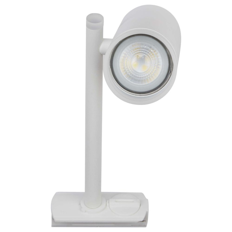 famlights famlights | 1-Phasen Schienenspot Fiete GU10 aus Metall in Weiß dreh- und schwenkbar