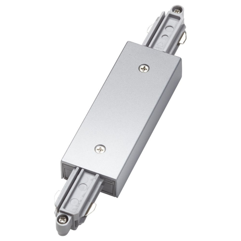 famlights famlights | 1-Phasen Schienensystem-Set in Silber 2 Meter inkl. 3 Spots inkl. Leuchtmittel