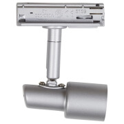 famlights | 1-Phasen Schienensystem-Set in Silber 2 Meter inkl. 3 Spots inkl. Leuchtmittel