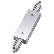 famlights | 1-Phasen Schienensystem-Set in Silber 2 Meter inkl. 3 Spots inkl. Leuchtmittel