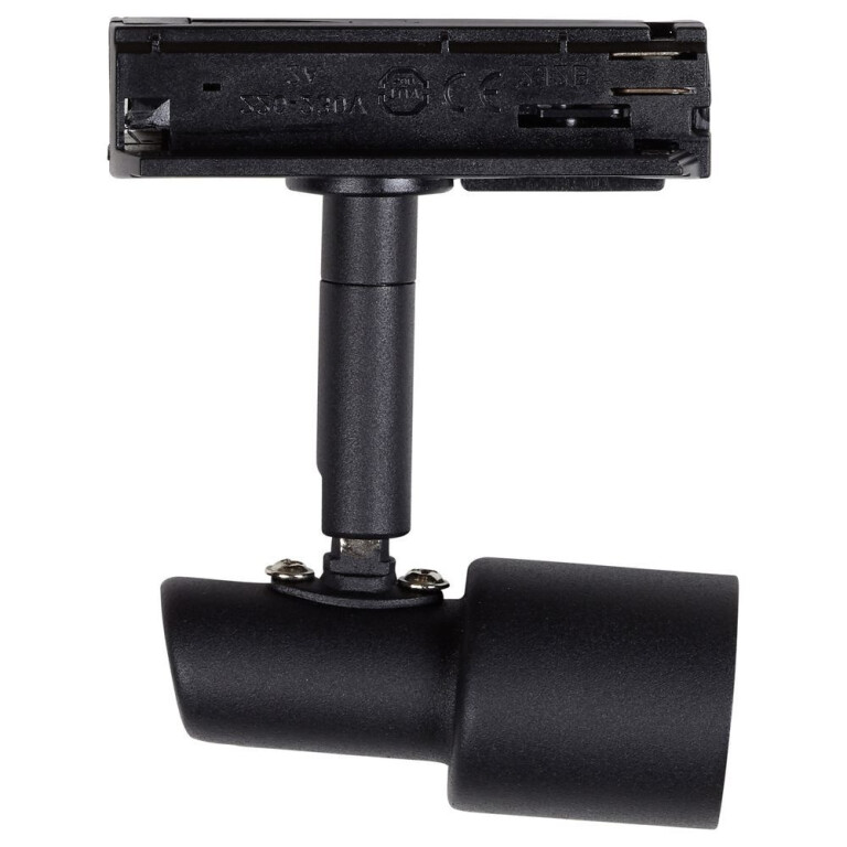 famlights famlights | 1-Phasen Schienensystem-Set in Schwarz und Silber 2 Meter inkl. 3 Spots inkl. Leuchtmittel