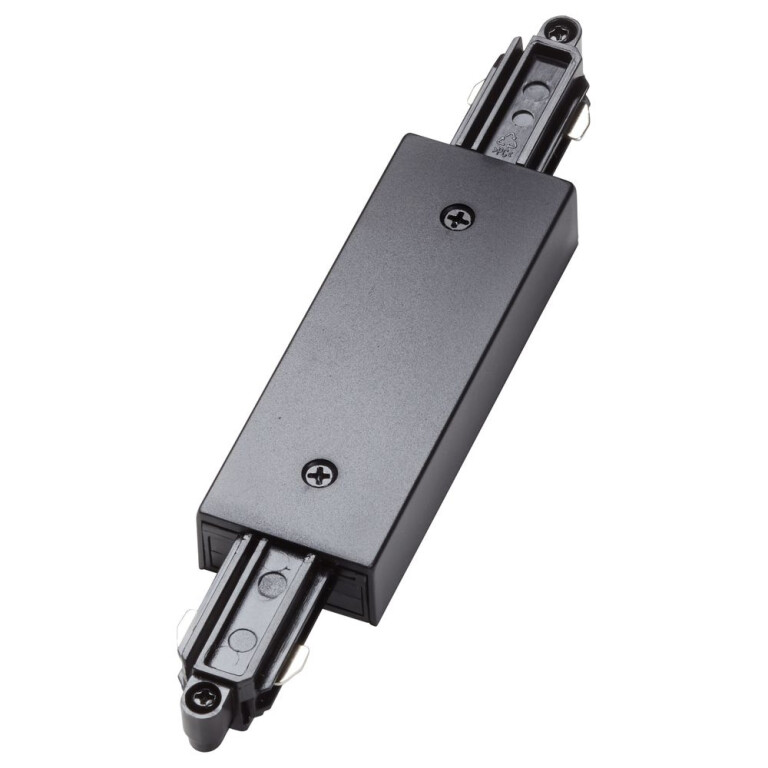 famlights famlights | 1-Phasen Schienensystem-Set in Schwarz und Silber 2 Meter inkl. 3 Spots inkl. Leuchtmittel