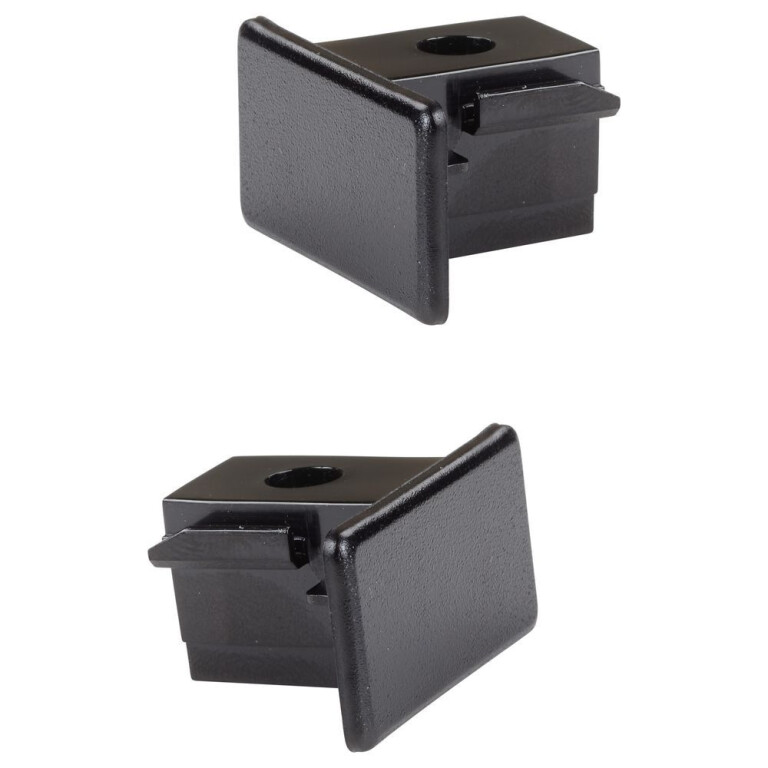 famlights famlights | 1-Phasen Schienensystem-Set in Schwarz und Silber 2 Meter inkl. 3 Spots inkl. Leuchtmittel