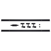 famlights | 1-Phasen Schienensystem-Set in Schwarz und Silber 2 Meter inkl. 3 Spots inkl. Leuchtmittel