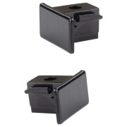 famlights | 1-Phasen Schienensystem-Set in Schwarz und Silber 2 Meter inkl. 3 Spots inkl. Leuchtmittel