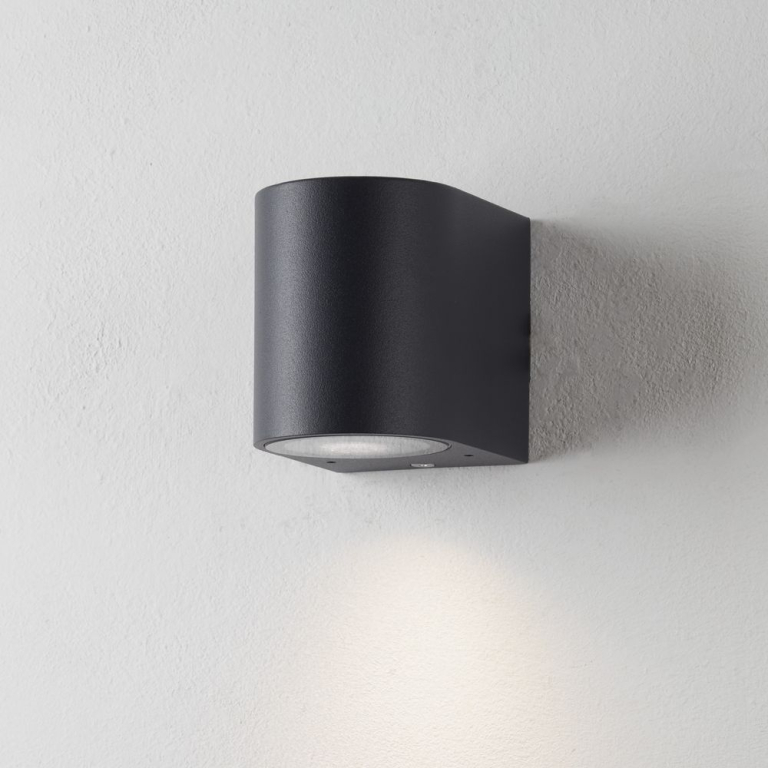 famlights famlights | Außenwandleuchte Konrad aus Aluminium in Anthrazit GU10