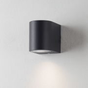 famlights | Außenwandleuchte Konrad aus Aluminium in Anthrazit GU10