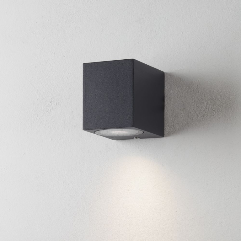 famlights famlights | Außenwandleuchte Wilma aus Aluminium in Anthrazit GU10