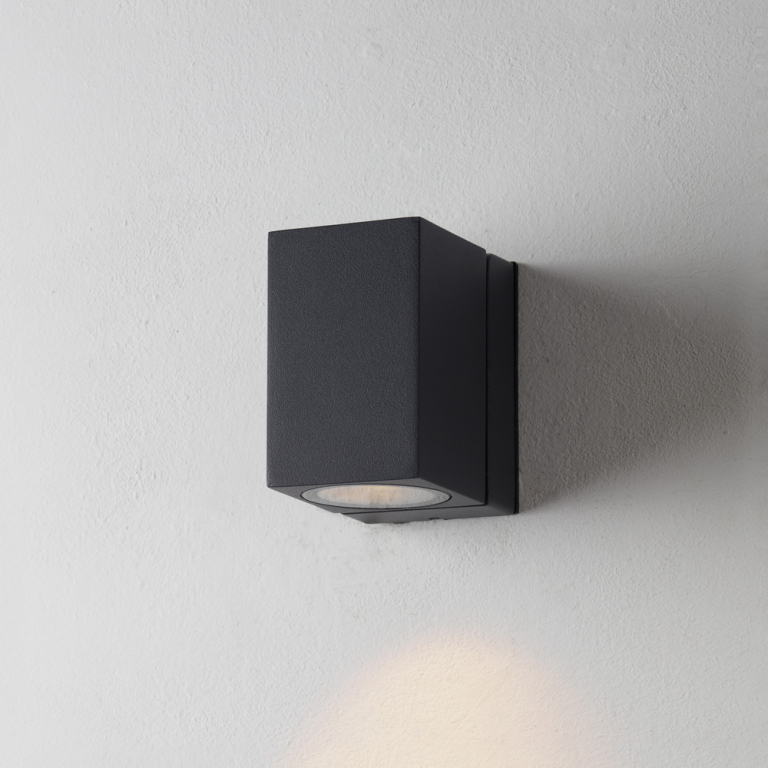 famlights famlights | Außenwandleuchte Aurel aus Aluminium in Anthrazit, schwenkbar, GU10