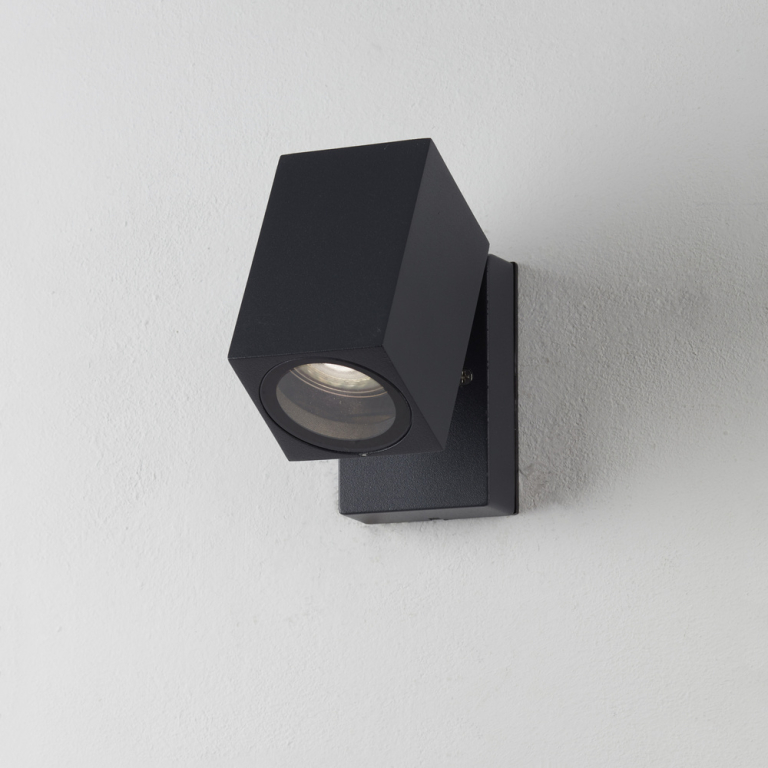 famlights famlights | Außenwandleuchte Aurel aus Aluminium in Anthrazit, schwenkbar, GU10