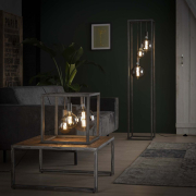 famlights | Stehleuchte Quentin in Silber E27 3-flammig