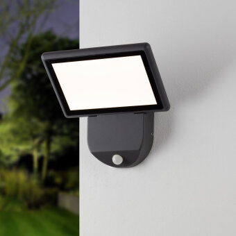 famlights | LED Wandleuchte Leif in Anthrazit 19W 850lm...