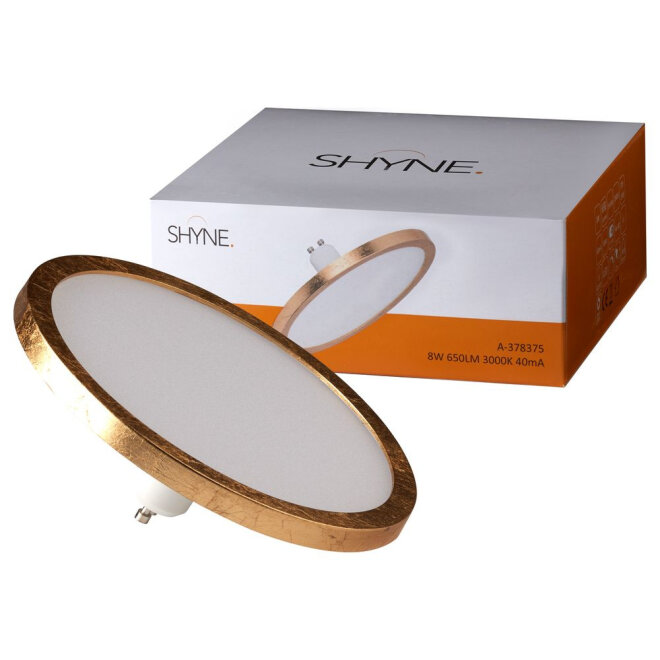 Shyne SHYNE LED GU10 Panelleuchtmittel, 145mm, dimmbar in Gold