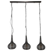famlights | Pendelleuchte Alwin aus Metall in Schwarz 3xE27
