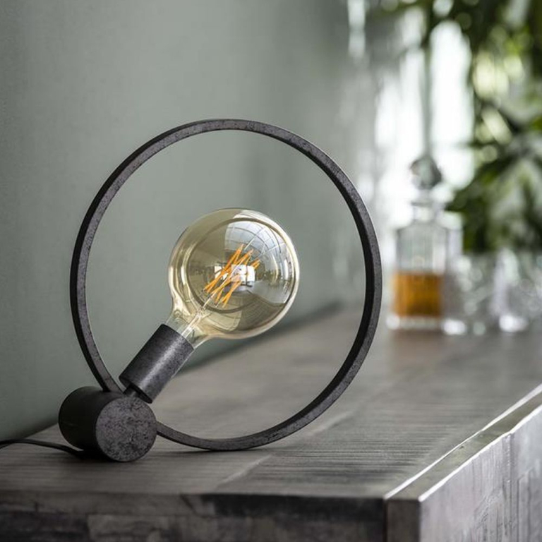 famlights famlights | Tischleuchte Giuseppe aus Metall in Altsilber E27