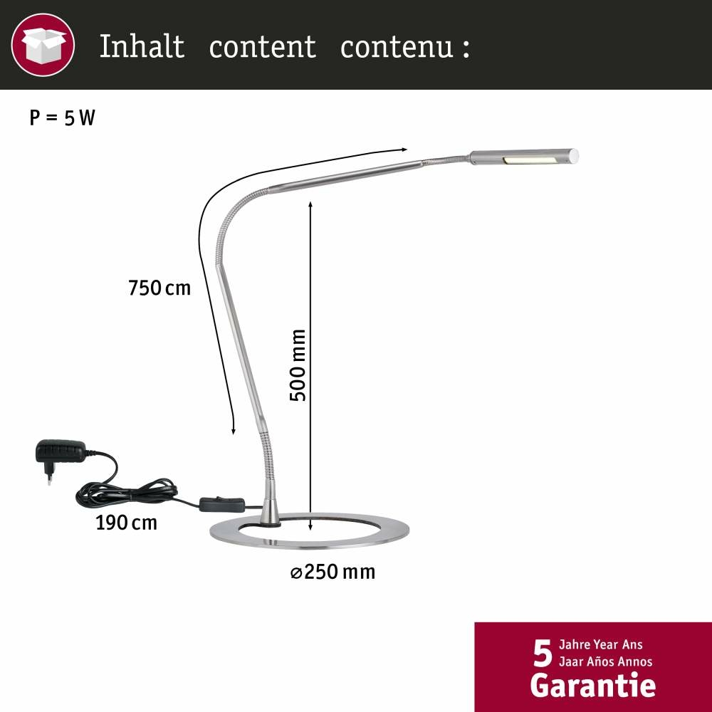 Paulmann 74995 Schreibtischleuchte Plaza LED | Lampen1a