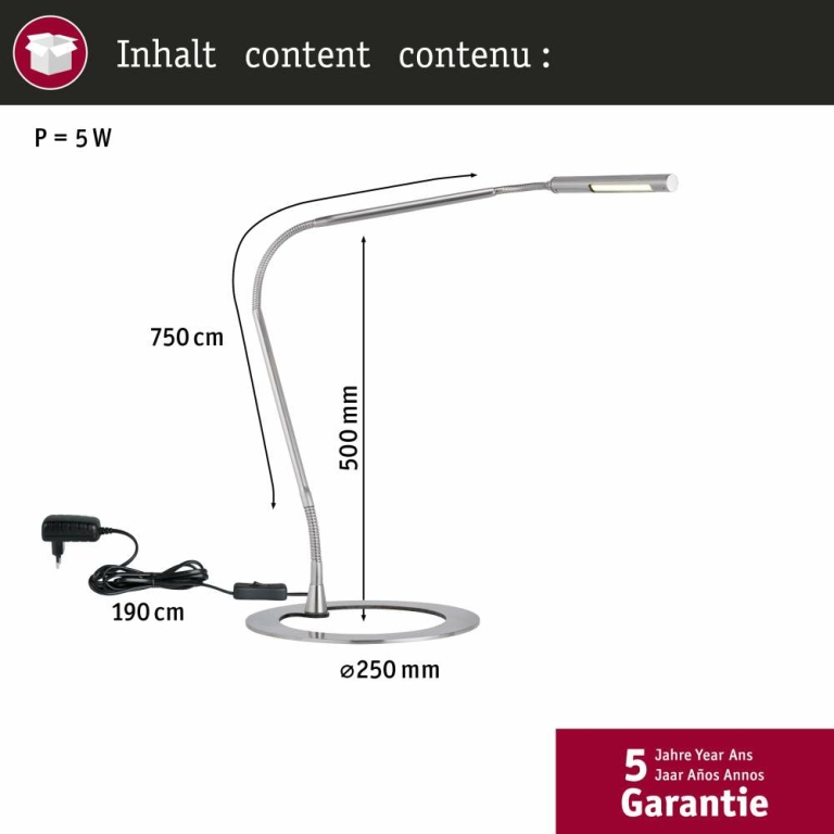 Paulmann Schreibtischleuchte Plaza LED