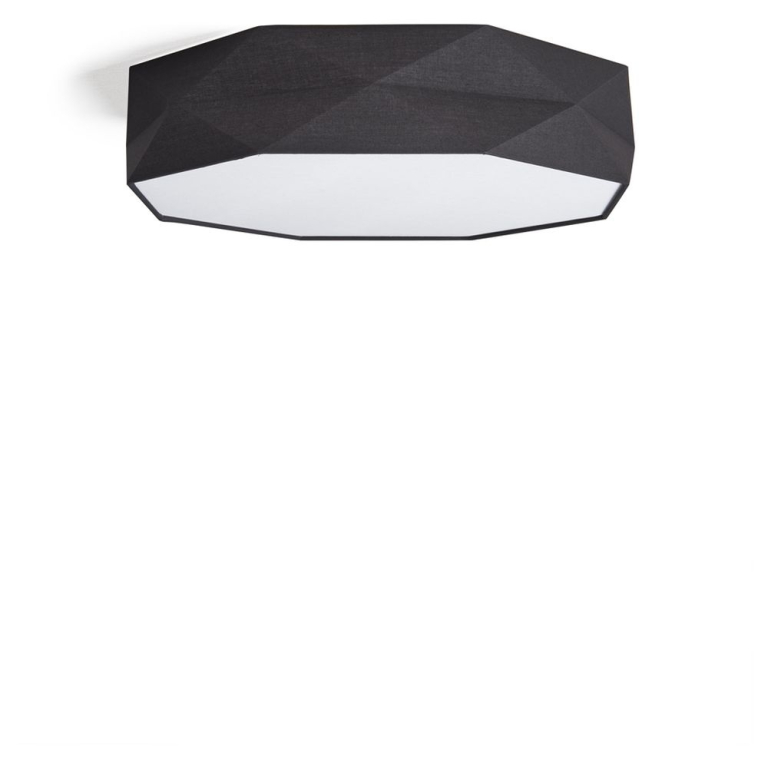 famlights famlights | LED Deckenleuchte Mikael aus Stoff in Schwarz 450mm