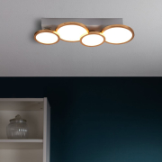famlights | LED Deckenleuchte Lorenzo in Weiß-matt mit Leuchtmittel in Gold