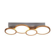 famlights | LED Deckenleuchte Lorenzo in Weiß-matt mit Leuchtmittel in Gold