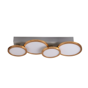 famlights | LED Deckenleuchte Lorenzo in Weiß-matt mit Leuchtmittel in Gold