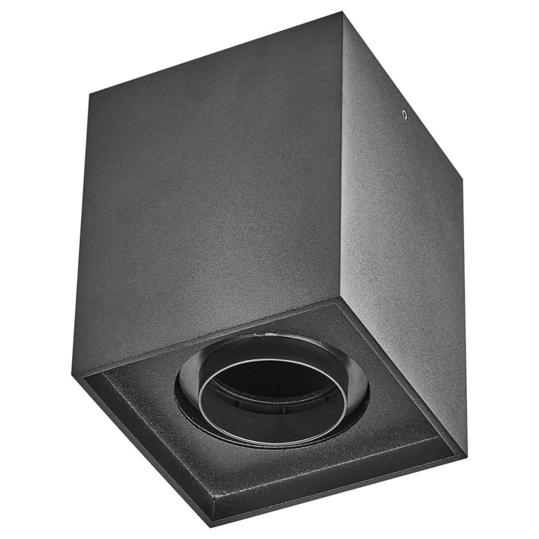 loomiQ loomiQ | Deckenspot Santa Rosa in Schwarz-matt GU10 eckig