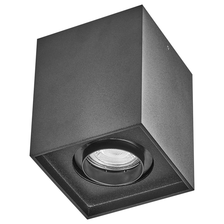 loomiQ loomiQ | Deckenspot Santa Rosa in Schwarz-matt GU10 eckig