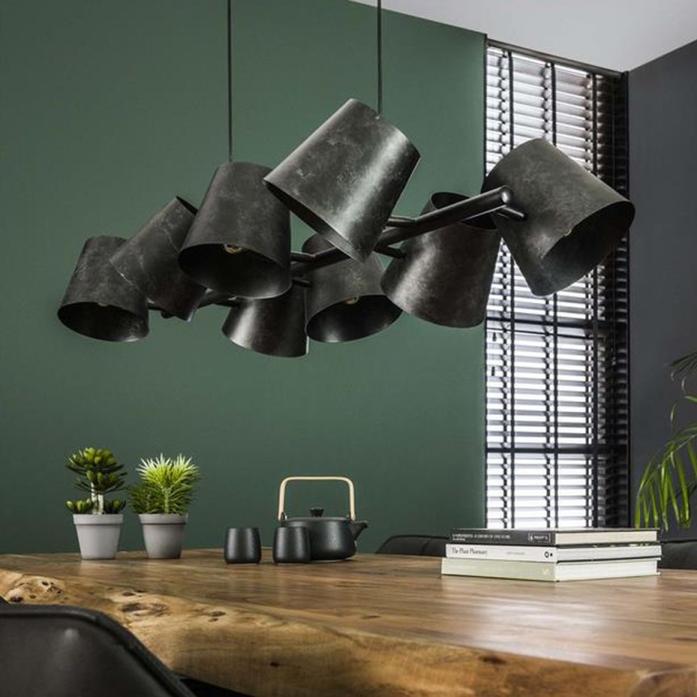 famlights famlights | Pendelleuchte Marco in Grau E27