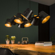 famlights | Pendelleuchte Marco in Grau E27