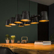 famlights | Pendelleuchte Marco in Grau E27
