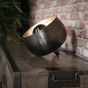 famlights | Tischleuchte Leonardo in Schwarz-glänzend E27 280mm