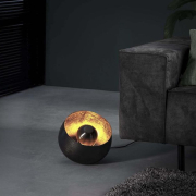 famlights | Tischleuchte Leonardo in Schwarz-glänzend E27 280mm