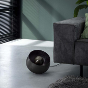 famlights | Tischleuchte Leonardo in Schwarz-glänzend E27 280mm