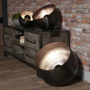 famlights | Tischleuchte Leonardo in Schwarz-glänzend E27 500mm