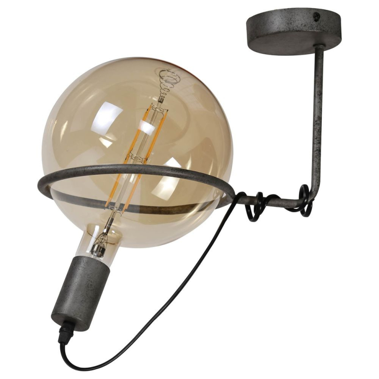 famlights famlights | Deckenleuchte Kim in Silber E27 G200