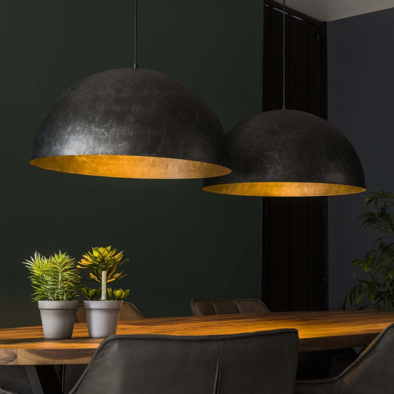 famlights famlights | Pendelleuchte Maike in Grau E27 2-flammig