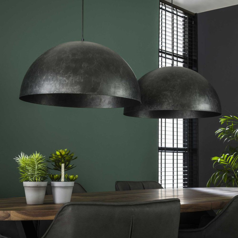 famlights famlights | Pendelleuchte Maike in Grau E27 2-flammig