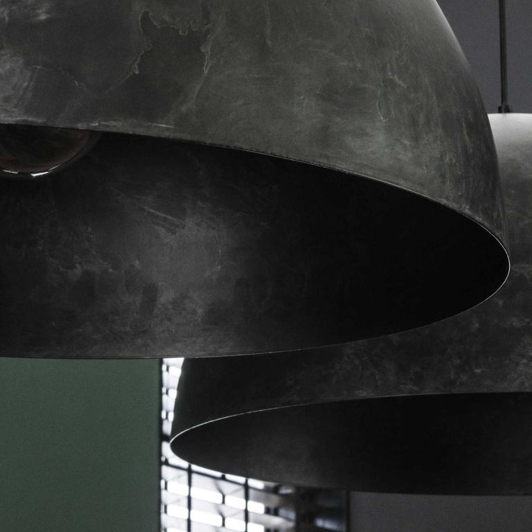 famlights famlights | Pendelleuchte Maike in Grau E27 2-flammig