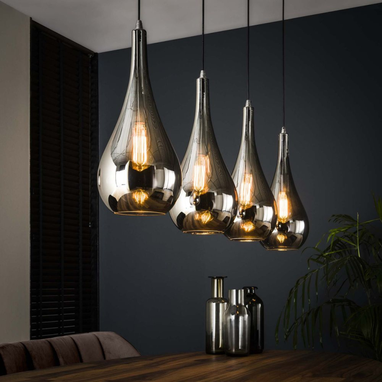 famlights Pendelleuchte Louisa in Schwarz und Braun E27 | Lampen1a | Pendelleuchten