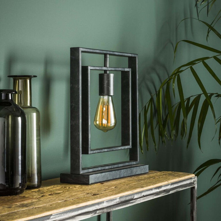 famlights famlights | Tischleuchte Linus in Grau E27