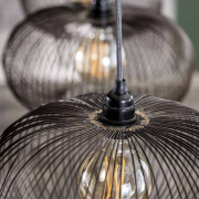 famlights | Pendelleuchte Nadine in Kupfer E27 4-flammig