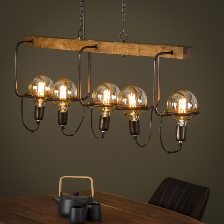 famlights famlights | Pendelleuchte Noel aus Holz E27