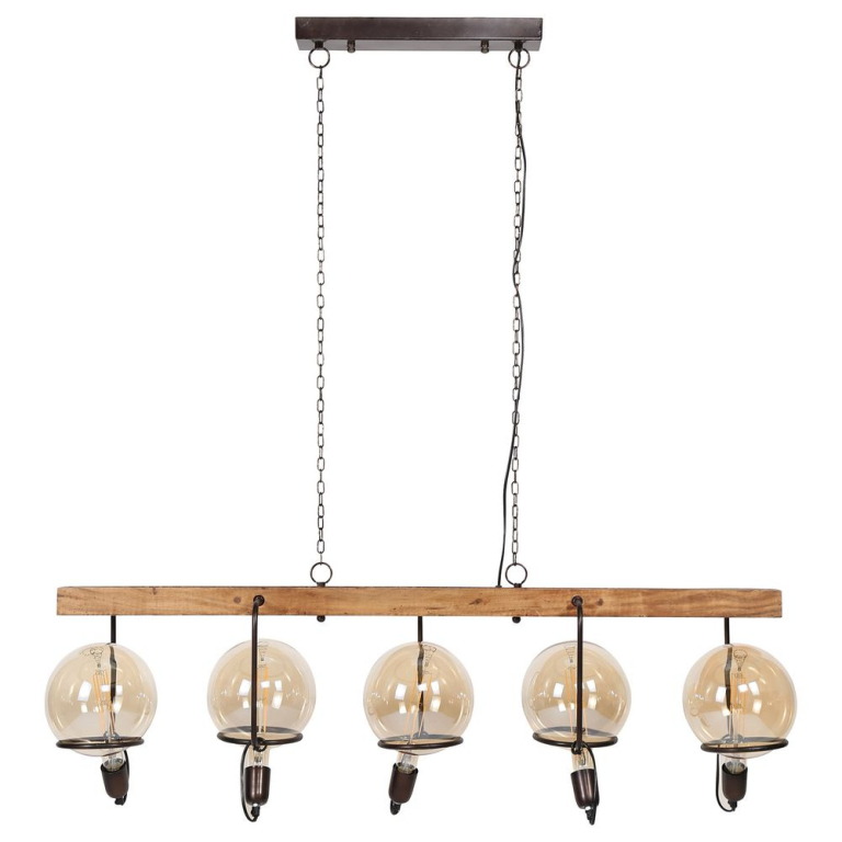 famlights famlights | Pendelleuchte Noel aus Holz E27