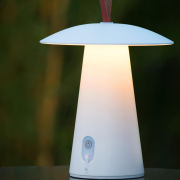 famlights | LED Akku Tischleuchte Megan in Weiß 2700K 260lm IP54