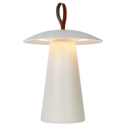 famlights | LED Akku Tischleuchte Megan in Weiß 2700K 260lm IP54